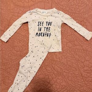 Kids Pajama Set - See You in the Morning - Beige